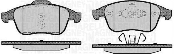 MAGNETI MARELLI Комплект тормозных колодок, дисковый тормоз 363916060672